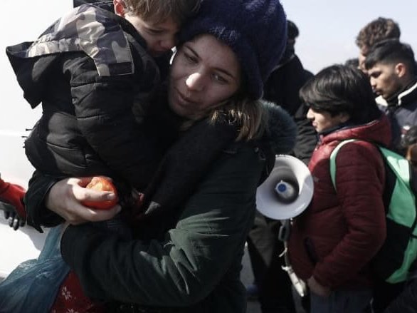De refugiats a İpsala, près de la frontièra entre Turquia e Grècia