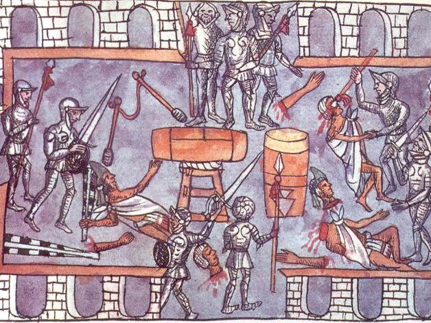 Masel de Tóxcatl (mai de 1520) segon lo Codex Durán