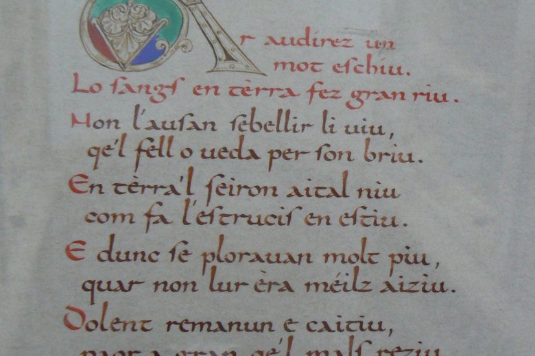 Era Cançon de Santa Fe (1074-1076) a consideracions d’èster eth prumèr tèxte catalan, però tanben vò èster eth prumèr tèxte occitan; servís as uns e as auti