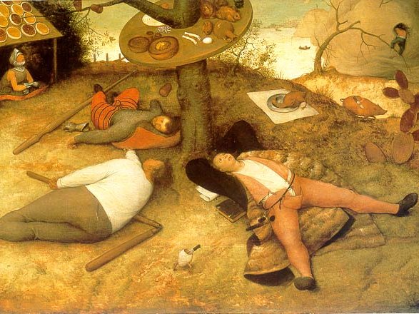 Lo País de Cocanha segon Brueghel (detalh del quadre)