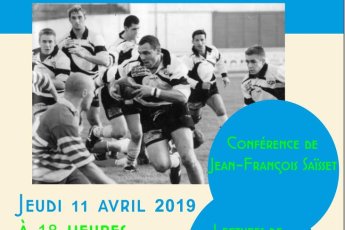 JF Saisset e A. Roch animaràn una conferéncia-lectura suls rugbís en país audenc lo divendres 11 d’abril (18h) a l’Ostal de las Memòrias de Carcassona