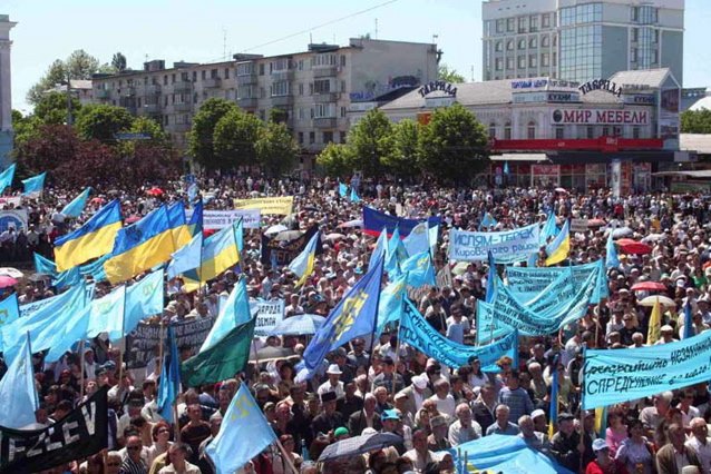 Manifestacion dels tatars de Crimèa