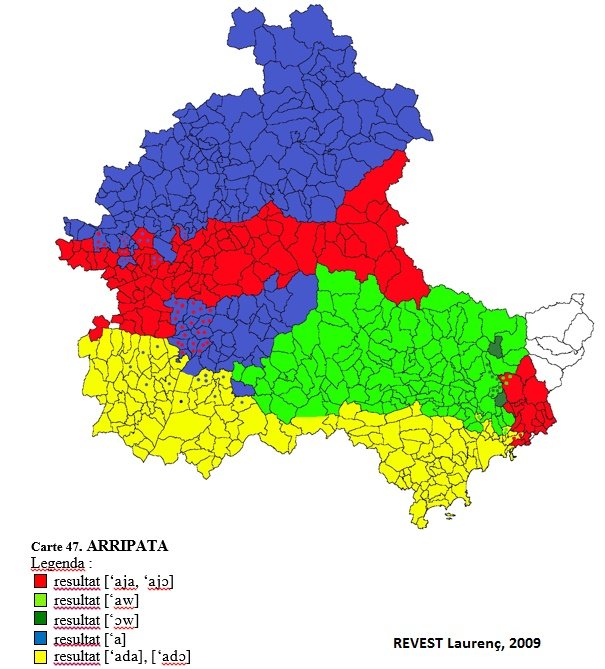 Mapa de las realizacions de -aa