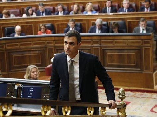 La mocion de censura prepausada pel cap dels diches socialistas obrièrs, Pedro Sánchez, recep lo sosten dels autonomistas bascos, dels independentistas bascos e catalans e de l’esquèrra espanhòla de Podèm