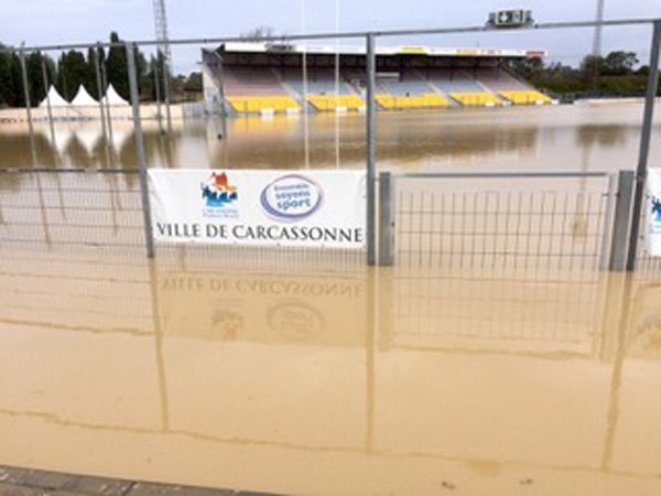 L’estadi Domèc (Carcassona) èra jos las aigas