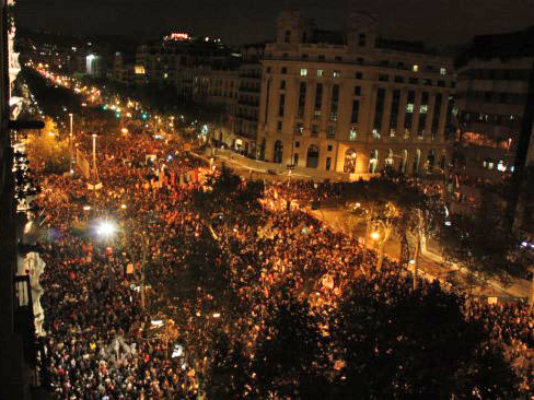 Se parlava de mai d’un milion de manifestants a Barcelona