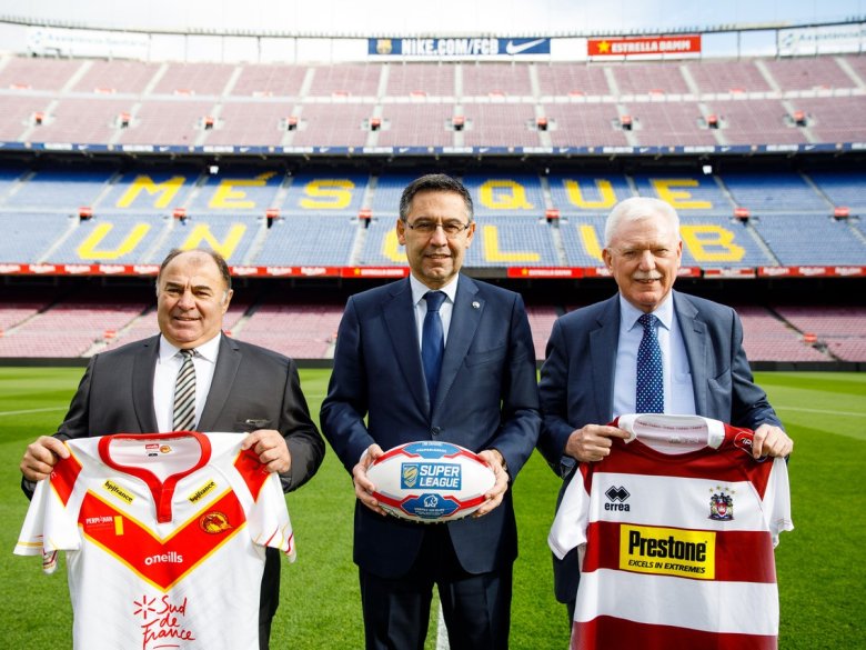 Divendres 30 de novembre, al Camp Nòu, los 3 presidents: Bernat Guasch (Dragons), Josep Maria Bartomeu (Barça) e Ian  Lenagan (Wigan) anóncian la partida Dragons-Wigan lo dissabte 18 de mai de 2019 dins l’estadi del club de fotbòl