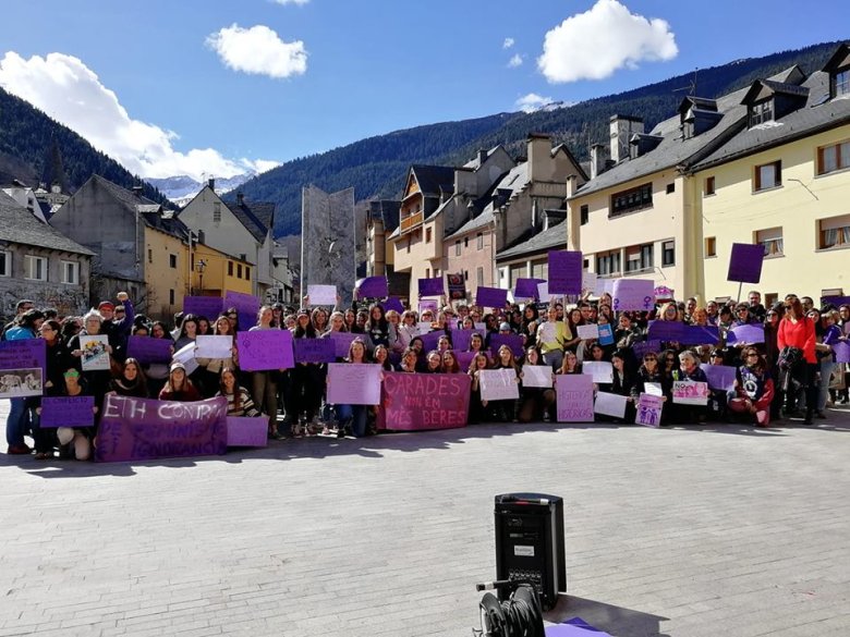 Los estudiants de la Val d'Aran participèron activament a la cauma feminista divendres passat, 8 de març