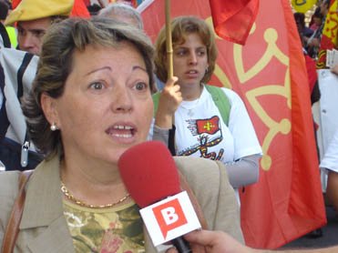 Delaurens participèt en 2005 a la manifestacion Anem Òc per la lenga occitana que se tenguèt a Carcassona, en representacion del govèrn aranés.