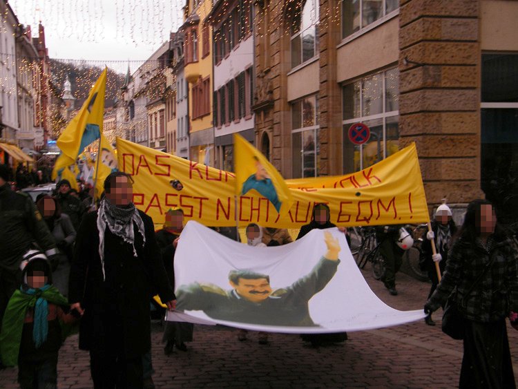 Manifestacion en favor d'Öcalan, 12 de decembre 2009 a Friborg de Brisgòvia