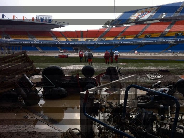 L’estadi de la Mausson al moment de los aigats en 2014