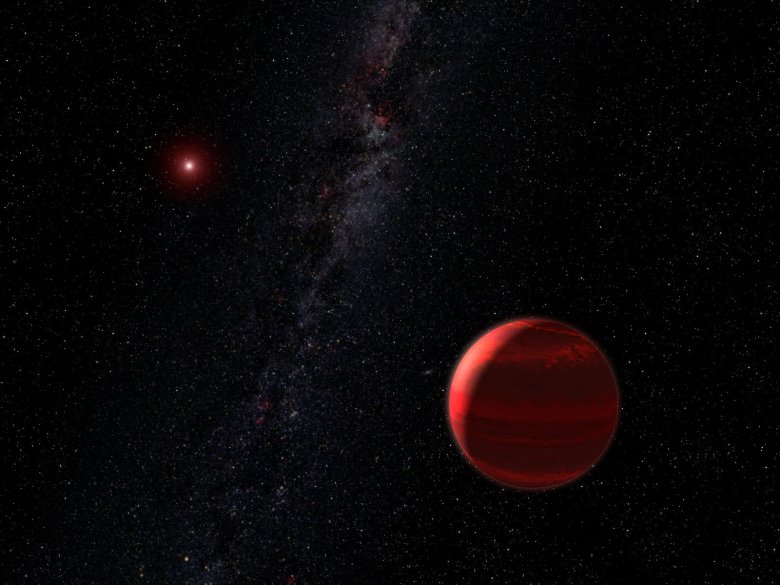 Vista d’artista d’una planeta a l’entorn d’una nana roja