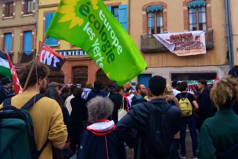 Recampament a Tolosa contra l'operacion Wuambushu per denonciar son injustícia e son ineficacitat