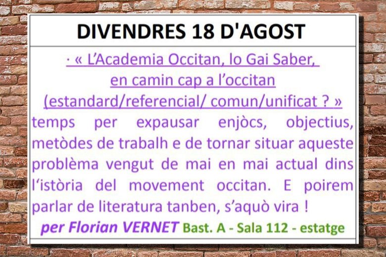 Lo jorn que F. Vernet venguèt a l’EOE