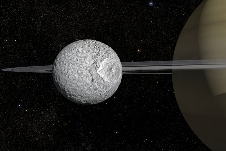 Mimas, l’una de las lunas de Saturn, amaga un ocean jos sa jaça glaciària