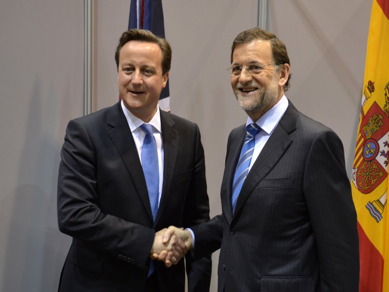 Cameron e Rajoy se rescontrèron en 2012, dins l'amassada de l'OTAN