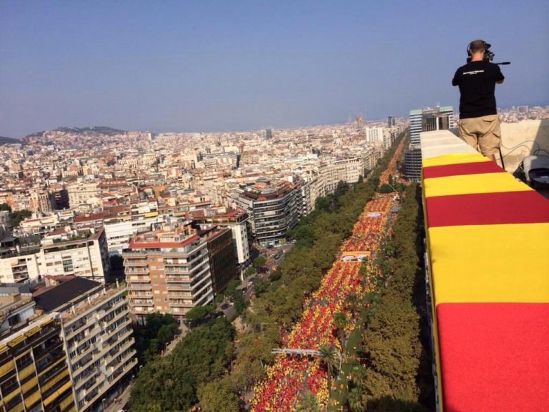 Fragment de la manifestacion independentista de Barcelona