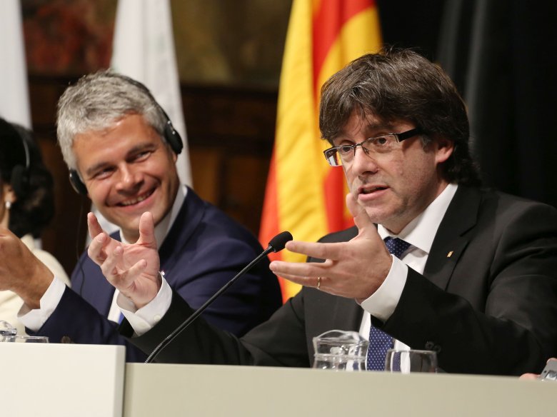 Laurient Wauquiez e Carles Puigdemont