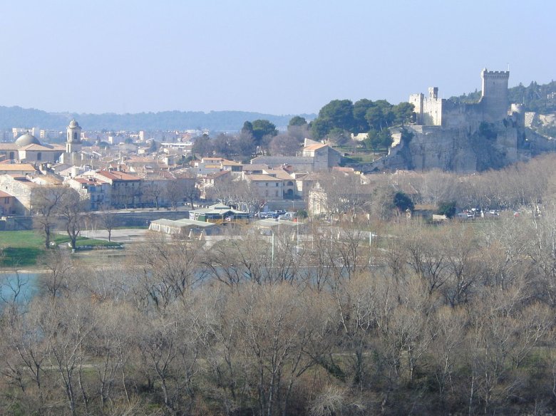 Bèucaire se tròba a l’extrèm oriental de la Costièra de Nimes, al bòrd de Ròse. De l’autre costat del flume, en fàcia, i a la vila de Tarascon (Crau)