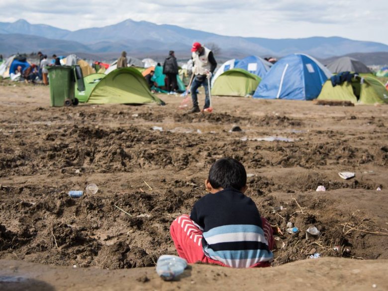 Lo camp de refugiats d'Eidomeni, en Grècia