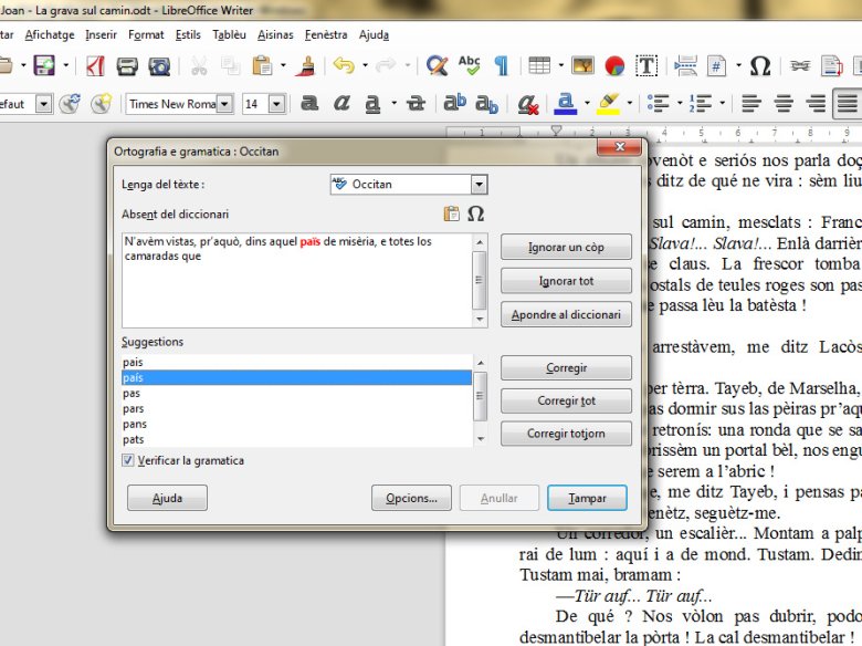 se pòt ara telecargar lo corrector ortografic d’occitan lengadocian per LibreOffice.org