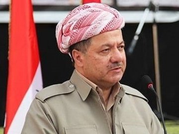 Massud Barzani es lo president del Curdistan del Sud (qu'es lo que fa partida de l’estat iraquian)
