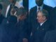 Las funeralhas de Mandela an vist una saludacion entre Obama e Raúl Castro