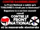 Tolosa: apèl al rassemblament per dire a l'FN que son pas benvenguts